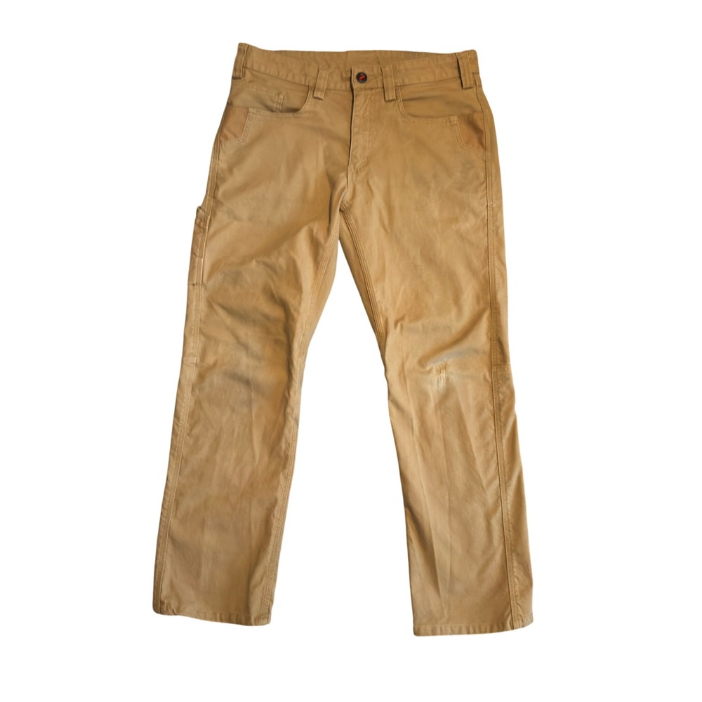 Milwaukee FreeFlex Mens Tan Utility Work Pants 34x30 Relaxed Fit Straight Leg